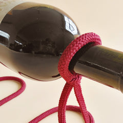 Suspended Rope Wine Bottle Holder – Unique Floating Display