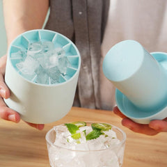 Efficient Silicone Cylinder Portable Ice Maker Bucket - Perfect for Home & Outdoor Use