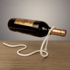 Suspended Rope Wine Bottle Holder – Unique Floating Display