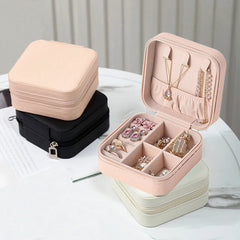 Elegant Jewelry Zipper Box Storage | Secure & Stylish Organizer