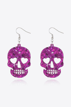 Acrylic Skull Drop Earrings