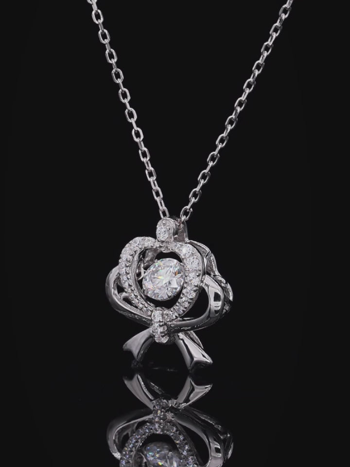 Elegant Moissanite 925 Sterling Silver Necklace - Brilliant Sparkle & Timeless Design