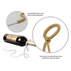 Suspended Rope Wine Bottle Holder – Unique Floating Display